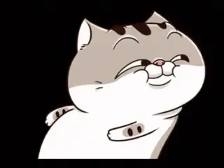 👀 cat, animal, cute, sticker, cartoon telegram sticker