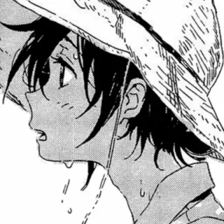 🖤 Anime, Manga, Personaggio, Triste, Pioggia, Ragazzo, Schizzo telegram sticker