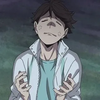 🏐 Tooru Oikawa Haikyuu!! anime, oikawa, tooru, haikyuu, sad, upset telegram sticker