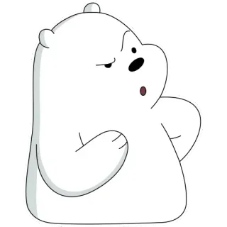 😦 Ice Bear We Bare Bears Urso Polar, We Bare Bears, desenho animado, urso, personagem telegram sticker