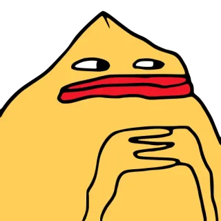 🥚 黄色, 斑点, 卡通, 抽象, 人物, 搞笑 whatsapp sticker