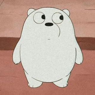 ✨ Ice Bear We Bare Bears dibujos animados, oso, oso polar, oso blanco, We Bare Bears, lindo, animal telegram sticker
