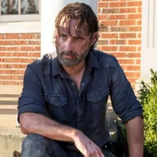🙁 Rick Grimes The Walking Dead Rick Grimes, The Walking Dead, AMC, zombie, apocalypse telegram sticker