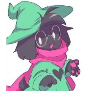 🥰 Ralsei Deltarune RPG, lindo, videojuego, personaje telegram sticker