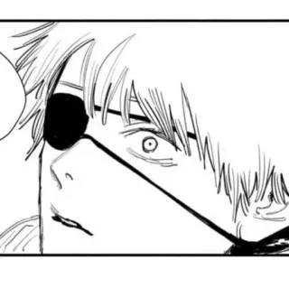 ⛓ Kishibe Chainsaw Man kishibe, chainsaw man, anime, manga, augenklappe whatsapp sticker