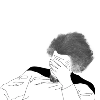✋ sad, upset, depressed, facepalm, man, despair telegram sticker