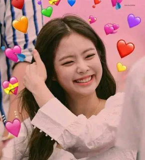 🌼 Jennie kpop, певец, айдол, дженни, милая, улыбка, сердце whatsapp sticker