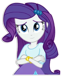 🙂 Rarity My Little Pony Raridade, My Little Pony, Equestria Girls, desenho animado, amizade, pônei telegram sticker