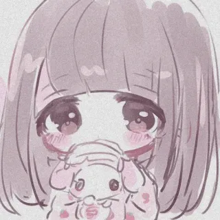 🍓 动漫, 女孩, 卡哇伊, 可爱, 粉色, 绘画 telegram sticker