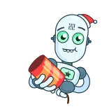 Christmas Robot telegram stickers