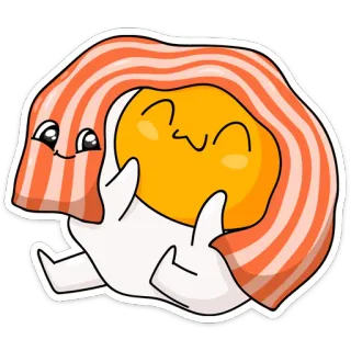 ☺️ speck, ei, essen, niedlich, sticker, kawaii telegram sticker