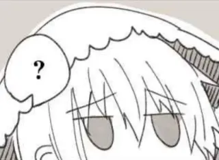 ❓ ? pertanyaan, bingung, anime, manga, ekspresi, keraguan telegram sticker