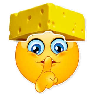 😷 Emoji, Chut, Silence, Fromage, Secret, Calme telegram sticker