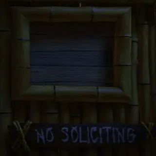 🤩 NO SOLICITING znak, ostrzeżenie, własność prywatna, akwizycja zabroniona telegram sticker