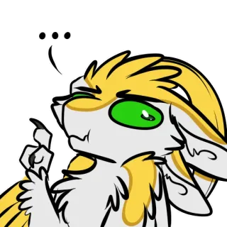 🤨 ... pensando, desenho, ilustração, adesivo, animal, peludo telegram sticker