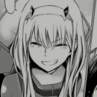 😂 Zero Two Darling in the Franxx Anime, Manga, Zero Two, Darling in the Franxx, Personnage, Illustration whatsapp sticker