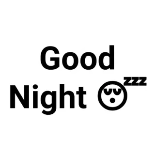💬 Good Night bonne nuit, sommeil, emoji, nuit, zzz whatsapp sticker