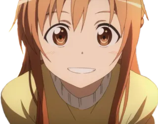 😁 anime, garota, sorrindo, feliz, fofa telegram sticker