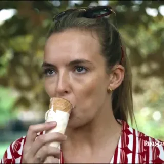 🌙 Frau, Eis, Essen, Person, Porträt, Essen telegram sticker