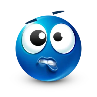 😬 Emoji, Confundido, Ansioso, Estresado, Triste, Preocupado, Reacción whatsapp sticker