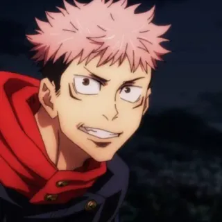 🍂 Yuji Itadori Jujutsu Kaisen Anime, Manga, Charakter, Junge, Porträt whatsapp sticker