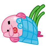 😴 blobfish, fish, sea creature, cute, cartoon, aquatic animal telegram sticker