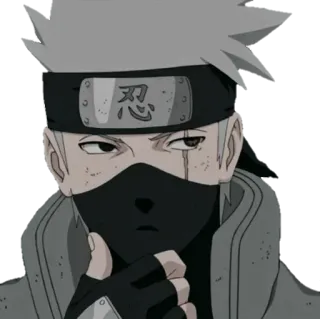 🤔 Kakashi Hatake Naruto 忍 Anime, Manga, Kakashi, Naruto, Ninja, Charakter whatsapp sticker