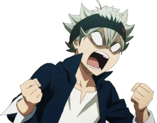 🤬 Asta Black Clover Anime, Desenho animado, Shonen, Mago, Magia, Fantasia telegram sticker