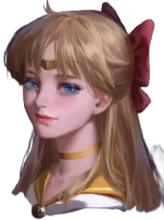 🎀 Sailor Venus Sailor Moon Anime, Manga, Charakter, Kunstwerk, Illustration, Sailor Moon, Sailor Venus telegram sticker