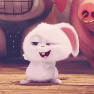 ☁️ Snowball The Secret Life of Pets lapin, dessin animé, animation, mignon, animal whatsapp sticker