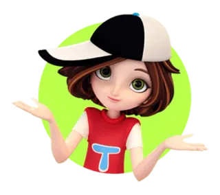 😌 мультфильм, девочка, персонаж, иллюстрация, стикер telegram sticker