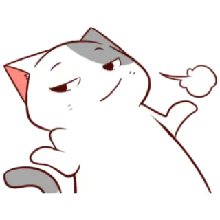 🤷‍♂ gato, presumido, animal, lindo, divertido, dibujo telegram sticker