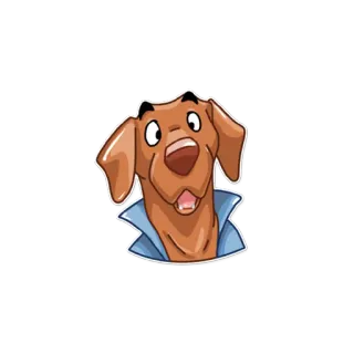 😲 cachorro, desenho animado, animal, adesivo telegram sticker