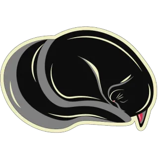 😴 gato, durmiendo, lindo, animal, mascota, doméstico whatsapp sticker