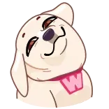 😊 cachorro, filhote, desenho animado, animal de estimação, animal, fofo, adesivo whatsapp sticker