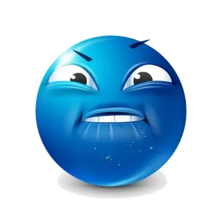 🤬 Emoji, Bravo, Azul, Frustrado, Irritado whatsapp sticker