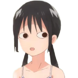 😒 Anime, Garota, Desenho animado, Personagem, Engraçado, Expressão telegram sticker