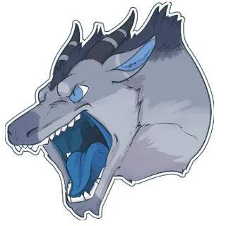 😡 criatura, zangado, monstro, peludo telegram sticker