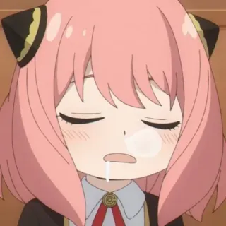 🥜 Anya Forger Spy x Family anime, cartoon, personage, slaperig, Anya, Forger telegram sticker