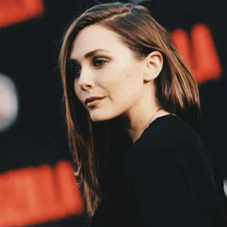 ™ woman, portrait, celebrity, actress, elizabeth olsen, face, person telegram sticker