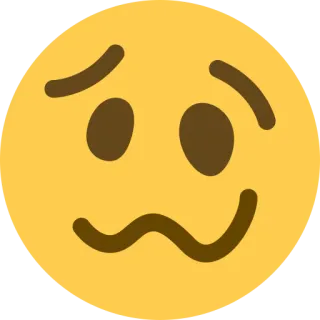 🥴 emoji, face, awkward, nervous, worried telegram sticker