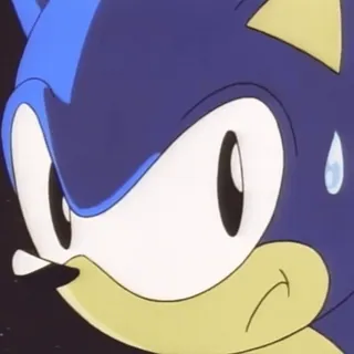 💧 Sonic Соник, пот, мультфильм, игра, ёж, тревога telegram sticker