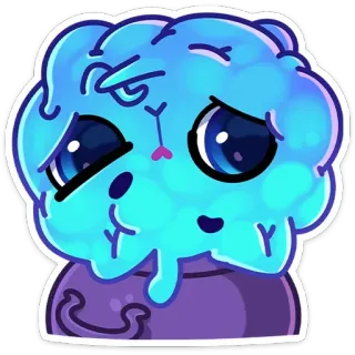 ☹️ การ์ตูน, น่ารัก, สีน้ำเงิน, สไลม์, ตัวละคร telegram sticker