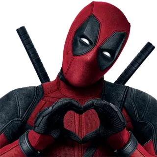 ❤ Deadpool Deadpool, Marvel, Superhéroe, Espadas, Acción, Cómics telegram sticker