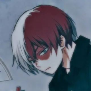 ❄️ Shoto Todoroki My Hero Academia Anime, Shoto Todoroki, My Hero Academia, Bohater, Chłopak anime, Manga, Kreskówka telegram sticker