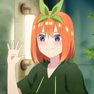 ✋ Yotsuba Nakano The Quintessential Quintuplets anime, character, girl, Yotsuba Nakano, The Quintessential Quintuplets telegram sticker