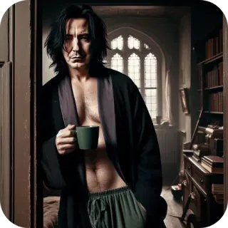 😴 Severus Snape Harry Potter wizard, magic, snape, alan rickman, bedroom telegram sticker