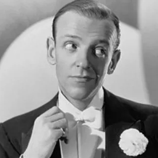 〰 Fred Astaire Fred Astaire, Tänzer, Schauspieler, altes Hollywood, Schwarzweiß, Smoking, Vintage whatsapp sticker