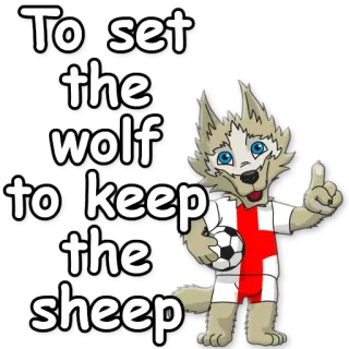 💣 To set
the
wolf
to keep
the
sheep wolf, schaf, fußball, football, tier, cartoon telegram sticker
