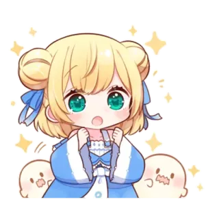 🤩 chibi, cute, anime, manga, kawaii, girl telegram sticker